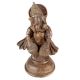Standing Brass Ganesha Statue With Musical Instrument (Dholak )Decorative Showpiece