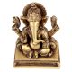 Handmade Brass Ganesha Statue With Pillows Blessing God Figurine