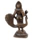 Brass Statue Of Hindu God Kartikeya Murugan With Peacock