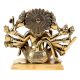 Handmade Panchmukhi Sitting Brass Hanuman Statue