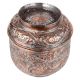 Handmade Broad Copper Canister Repousse Storage Box With Lid
