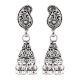 92.5 Sterling Silver Earrings  Silver Paisley Jhumka