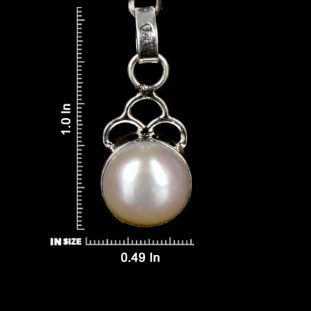 92.5 Sterling Silver Pendant Pearl Traditional Pendant