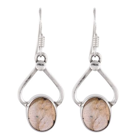 92.5 Sterling Silver Earrings Single Oval Moonstone Drop Earrings For Girls