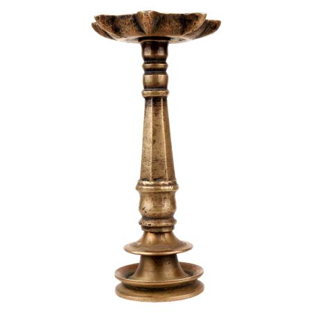 Brass Kerala Diya Oil Lamp for Home Temple Festival Decor