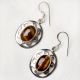 92.5 Sterling Silver Earrings Fabulous Designer Tiger Eye Earrings