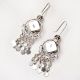 92.5 Sterling Silver Tiny Pink Tourmaline Chandelier Dangler Earrings