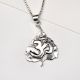 Hand Crafted 92.5 Sterling Silver Leafy Aum Pendant