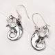 92.5 Sterling Silver Earrings Jagdamba Lord Ganesha with Om Silver
