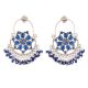 Sterling 92.5 Silver Beautiful Dangling Earrings with Tanzanite Beads