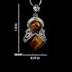 925 Sterling Silver Tiger Eye Pendant In Square And Round Shape