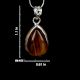 92.5 Sterling Silver Pendant Single Tiger Eye Pendant