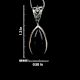 92.5 Sterling Silver Black Onyx  Pendant In Long Oval Shape