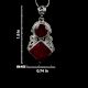 92.5 Sterling Silver Red Spinel Pendant In Square And Round Shape