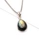 92.5 Sterling Silver Earrings Glowing Big Teardrop Shaped Labradorite Gemstone Pendant
