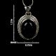 92.5 Sterling Silver Pendant Big Oval Shaped Amethyst Rope Design Pendant