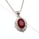 92.5 Sterling Silver Pendant Detailed Filigree Work Red Carnelian Oval Pendant