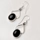 92.5 Sterling Silver Earrings Oval Framed Drop Earrings For Women