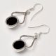 92.5 Sterling Silver Earrings Oval Framed Drop Earrings For Women