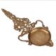 Ornate  Brass Oil Lamp With One Face And intricately carved Handle