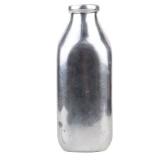 Silver Aluminum Bottle For Storage And Decoration