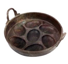 Brass Cooking Pot With Seven Cavities and Two Handles South Indian Kitchenware