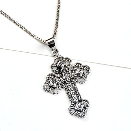 92.5 Sterling Silver Pendant Holy Cross Designer Maize Jewelry