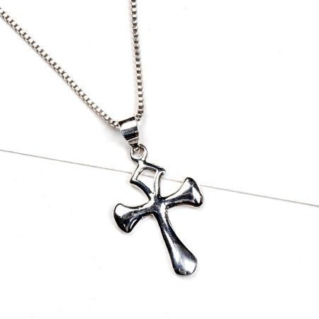 92.5 Sterling Silver Pendant With Plain looking Holy Cross Symbol
