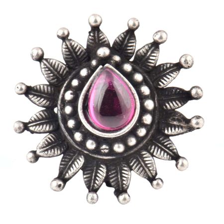 Big Floral 92.5 Sterling Silver Stud Earrings For Women