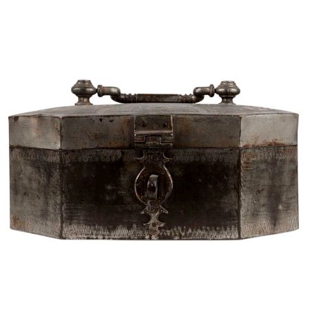 Taj Mahal Brass Jewelry Box Eight Sided Storage Box