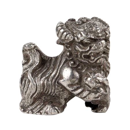 Silver Aluminum Dragon Statue Luck Feng Shui Animal Statue