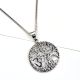 92.5 Sterling Silver Pendant Tree of life And Aum Design