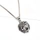 92.5 Sterling Silver Handcrafted Pendant Roaring Lion Statement jewelry