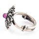 Embossed floral Motifs Engraved 92.5 Sterling Silver Ring Fashion Accessory (Free Size)