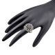 Embossed floral Motifs Engraved 92.5 Sterling Silver Ring Fashion Accessory (Free Size)