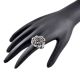Embossed Petals 92.5 Sterling silver Rings Amethyst Ring Fashion Wear (Free Size)