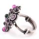 Amethyst Stones 92.5 Sterling Silver Ring For Women (Free Size)