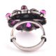 Amethyst Stones 92.5 Sterling Silver Ring For Women (Free Size)