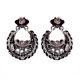 92.5 Sterling Silver Earrings With Heart Motifs And Round Pink Jade Chandbali Earrings For Women