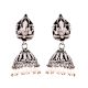 Ganesha 92.5 Sterling silver Earrings With engraved Pattern And Pearl Beads Hangings