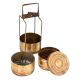 Hand made Brass Tiffin Box With Three Compartments