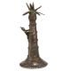 Brass Dhokra Statue Of Tribal Man Climbing Sailfi Tree