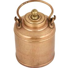 Brass Milk Pot Hammered Finial On Small Lid