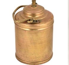 Traditional Brass Milk Pot With VPR Engraved On Handle