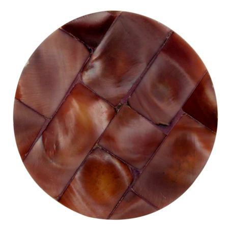 Brown Inlay Resin Decor Knobs