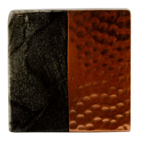 Grey Stone Copper Square Dresser Knobs