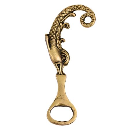 Brass Open Big Fish Twisted Tail Bottle