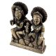Brass Statue Of Shiv Parvati and Ganesha Sitting Murti Idol