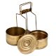 Traditional Two Tier Brass Tiffin Box Indian Kitchen