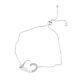 92.5 Sterling Silver Bracelet Adjustable With Heart Love Charm